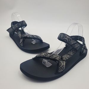 Teva Men’s Winstead Dad Sandals Black Southwestern Print Padded Platform